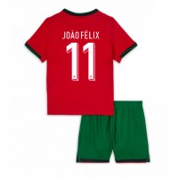 Billiga Portugal Joao Felix #11 Barnkläder Hemma fotbollskläder till baby EM 2024 Kortärmad (+ Korta byxor)